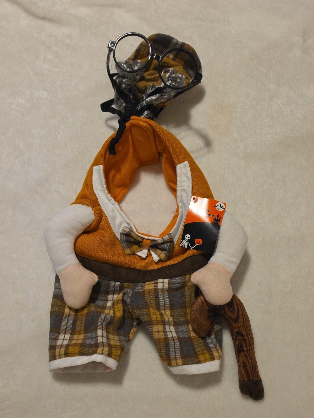 grumpy old man or grandpa walking-style pet costume